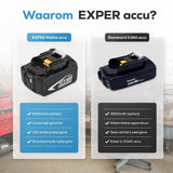 EXPER 4x Makita 18V 5.0Ah Li-ion Accu – BL1850B