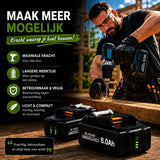 EXPER 18V 8.0Ah Vervangende Accu voor Makita - 4 Stuks | Voor Accuboormachine (BL1830B-BL1860B)