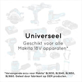 EXPER 1x Makita LXT 18V 8.0Ah Li-ion Accu + DC18RD Snellader