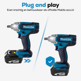 2x Makita 18V 5.0Ah Li-ion Accu – BL1830B t/m BL1860B – Inclusief Brandwerend Zakje