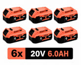 6x DeWalt XR 18V 6.0Ah Li-ion Accu – DCB180 t/m DCB185