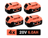 4x DeWalt XR 18V 6.0Ah Li-ion Accu – DCB180 t/m DCB185