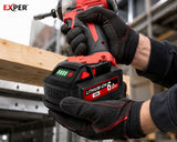 EXPER 8x Milwaukee M18 18V 6.0Ah Li-ion Accu – Compatibel met M18 B2 t/m BX