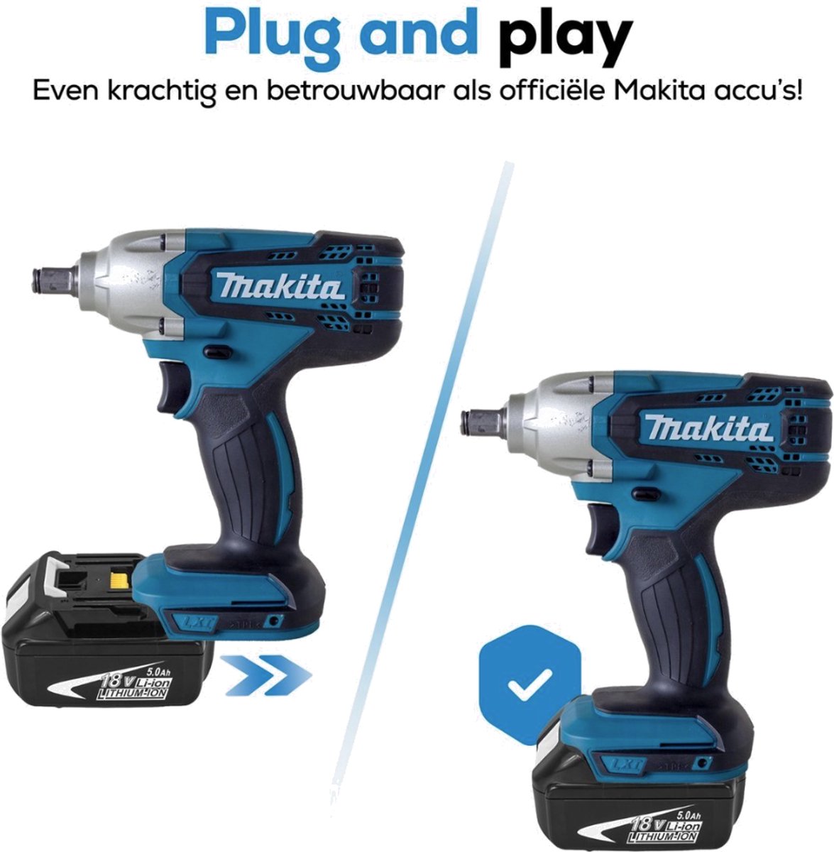 EXPER 4x Makita 18V 5.0Ah Li-ion Accu – BL1850B