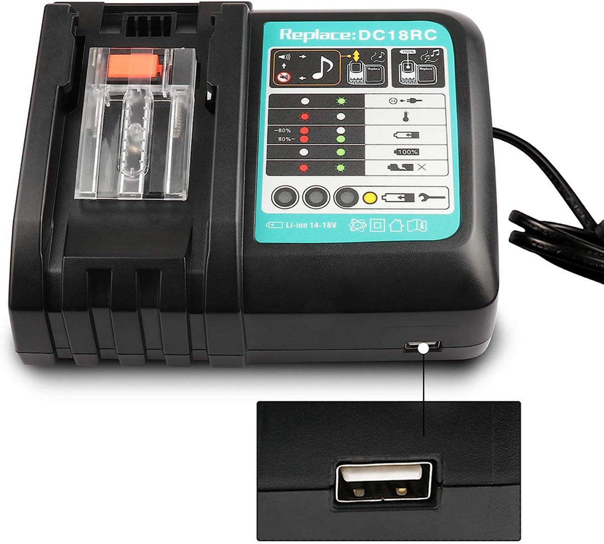 Makita DC18RC Snellader – 14.4V/18V Accu – BL1850 – Vervanging DC18RA