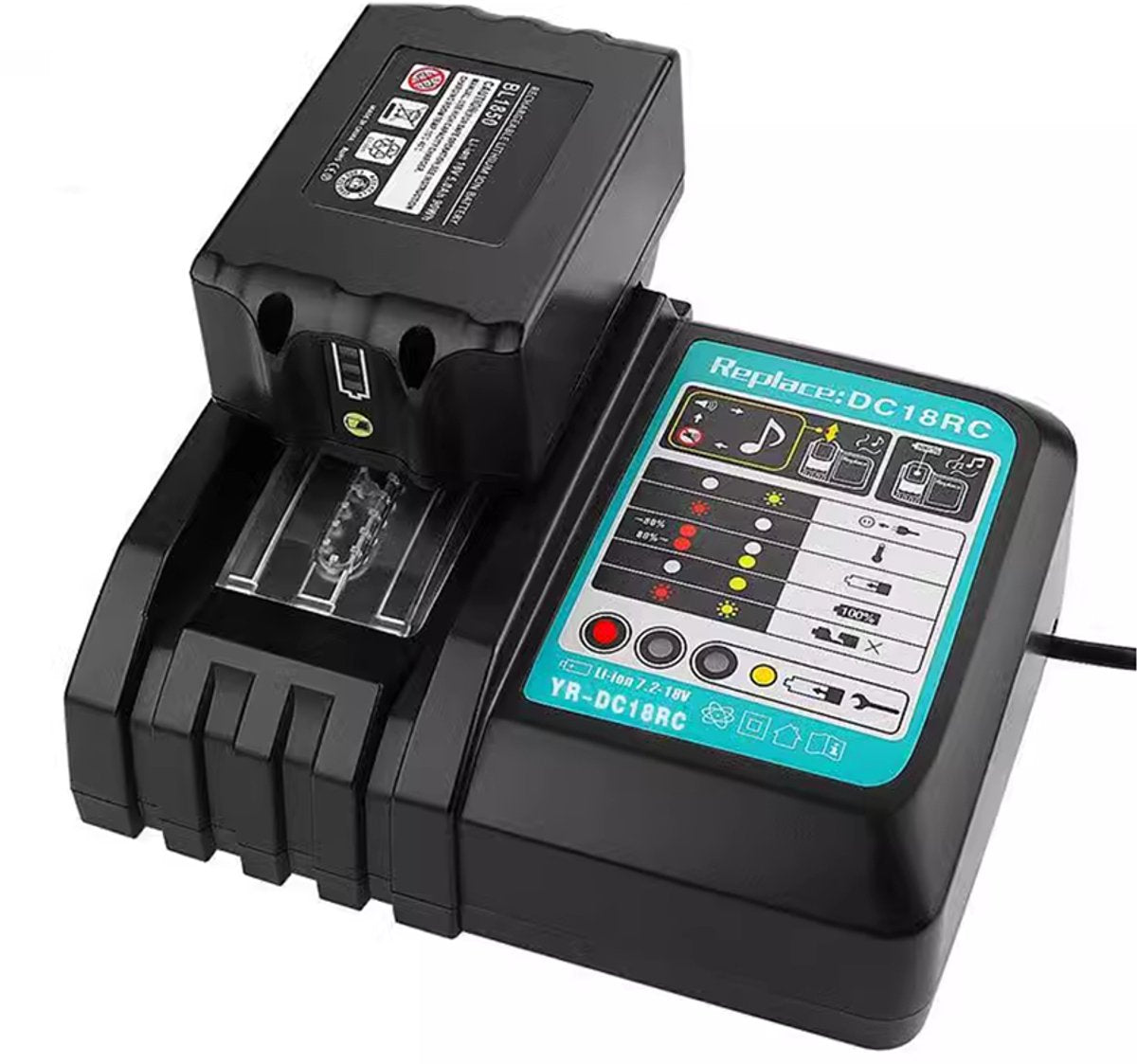 Makita DC18RC Snellader – 14.4V/18V Accu – BL1850 – Vervanging DC18RA