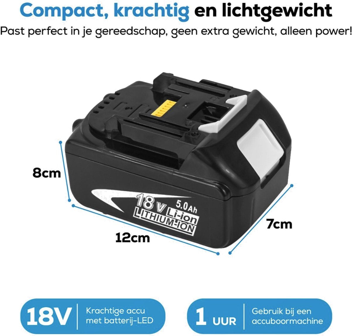 EXPER 4x Makita 18V 5.0Ah Li-ion Accu – BL1850B