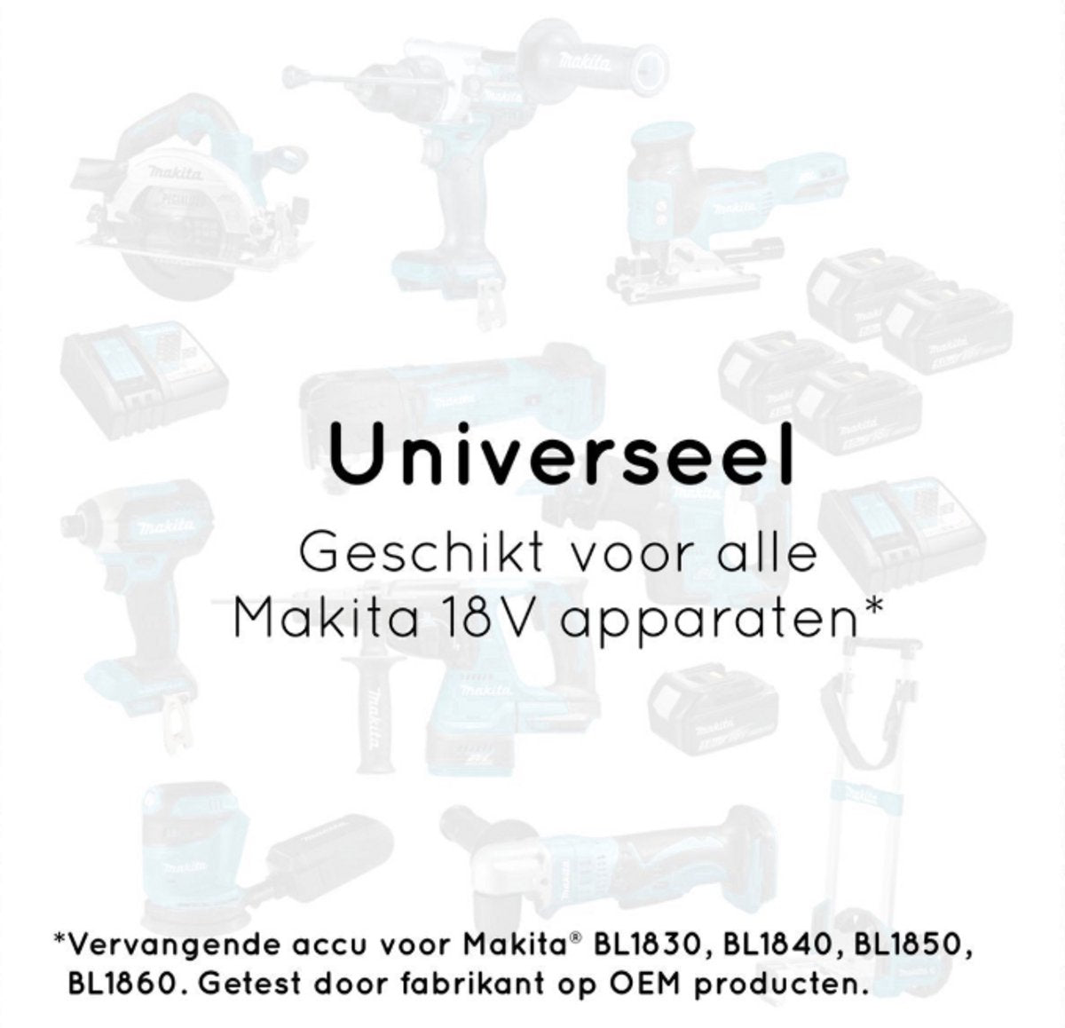 EXPER 6x Makita LXT 18V 8.0Ah Li-ion Accu – BL1830B t/m BL1860B