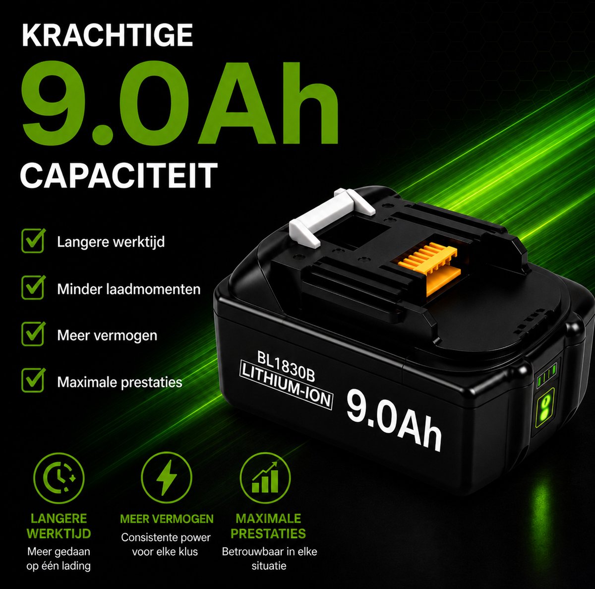 EXPER 4x Makita LXT 18V 9.0Ah Li-Ion Accu + DC18RD Snellader