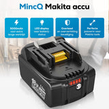 4x Makita 18V 5.5Ah Li-Ion Accu – Compatibel met BL1830B, BL1840B, BL1850B & BL1860B