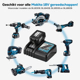 2x Makita 18V 5.0Ah Li-ion Accu – BL1830B t/m BL1860B – Inclusief Brandwerend Zakje