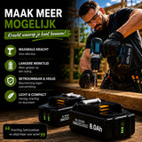 EXPER 4x Makita LXT 18V 8.0Ah Li-ion Accu + DC18RD Snellader