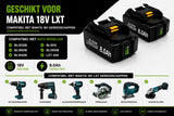 2x Makita 18V 8.0Ah Li-ion Accu – BL1830B t/m BL1860B